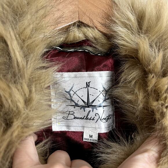 Boundless North Red Faux Fur Jacket - Picture 2 of 4